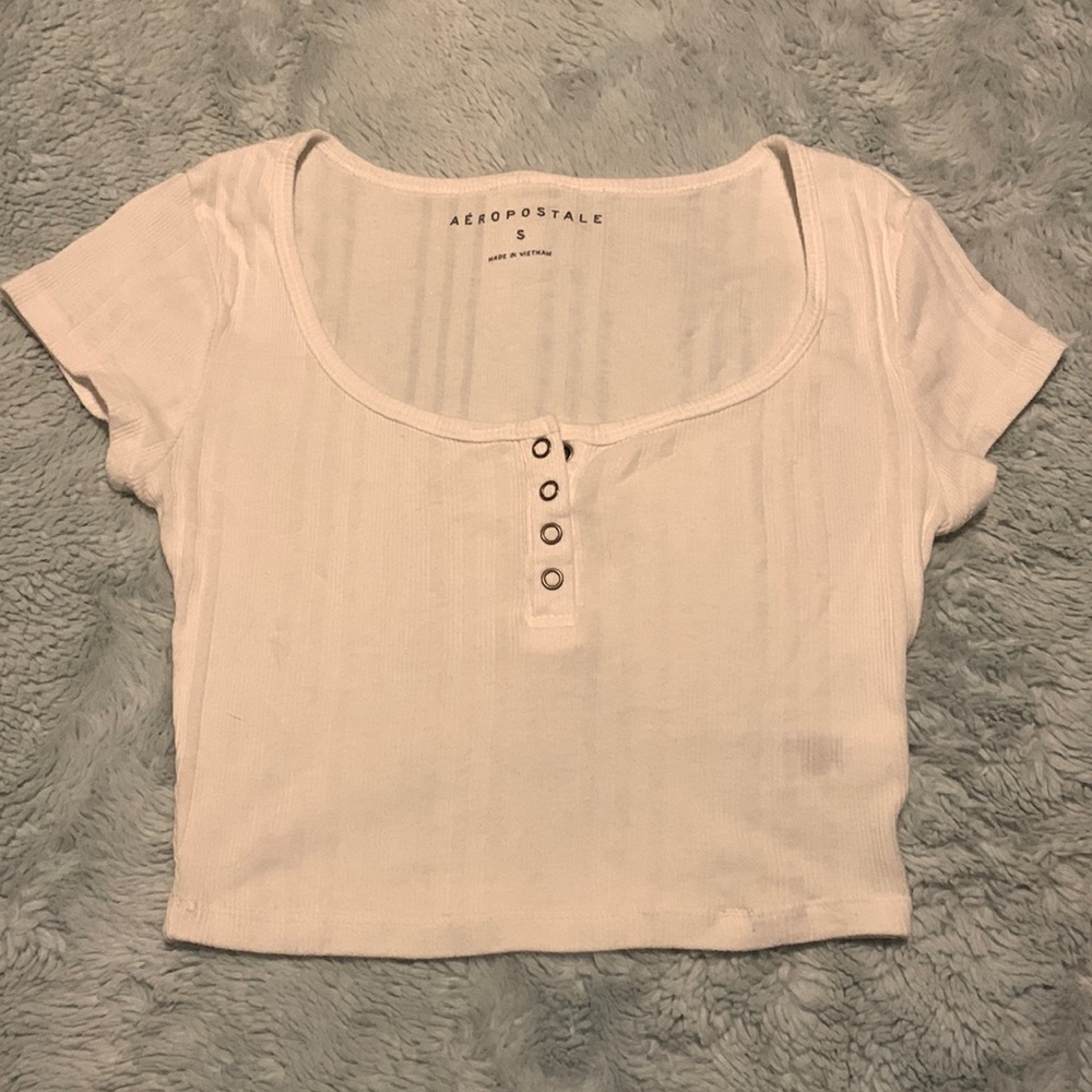 Small white crop top